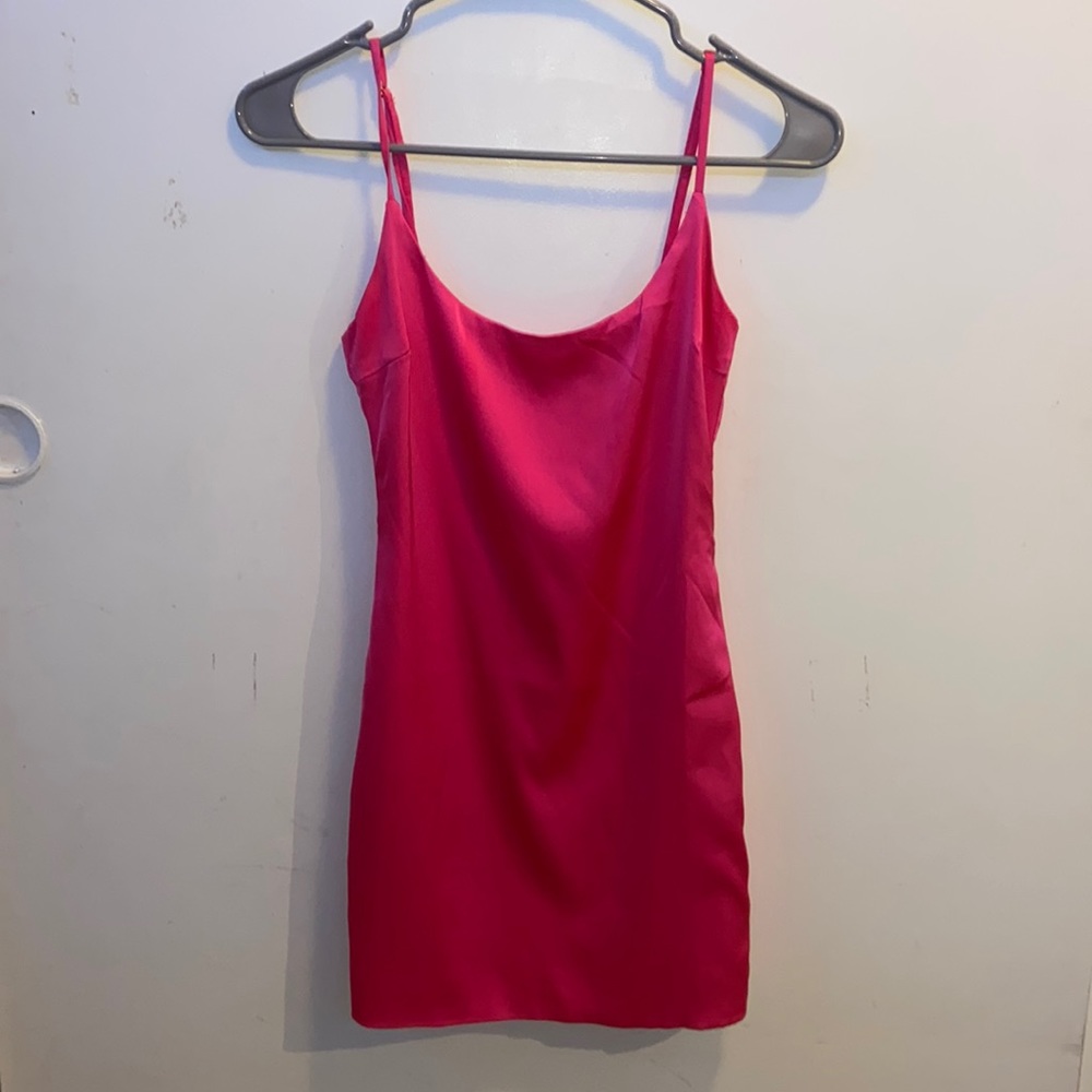 Pink silk dress
